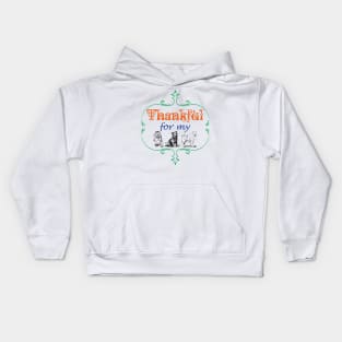 Thankful for my DOGS Dog Lover Pet Lovers Pets Owner Family Kids Hoodie